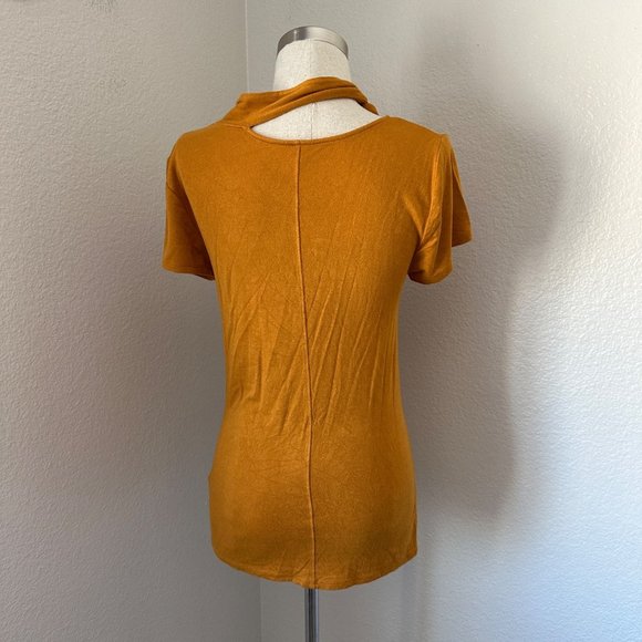 Free People Blouse Mustard Color Sz L - Picture 4 of 6